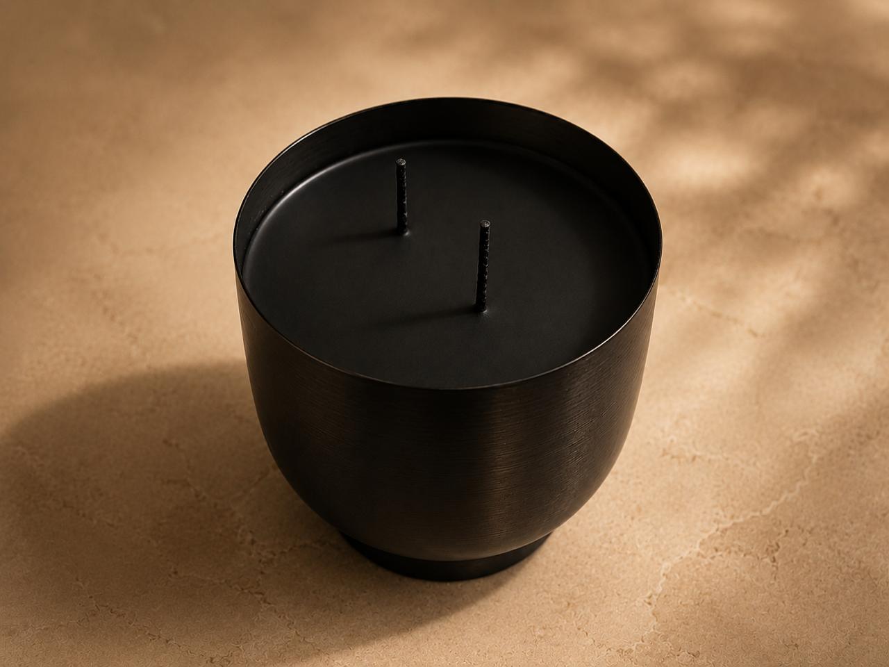 Black Metal Jar